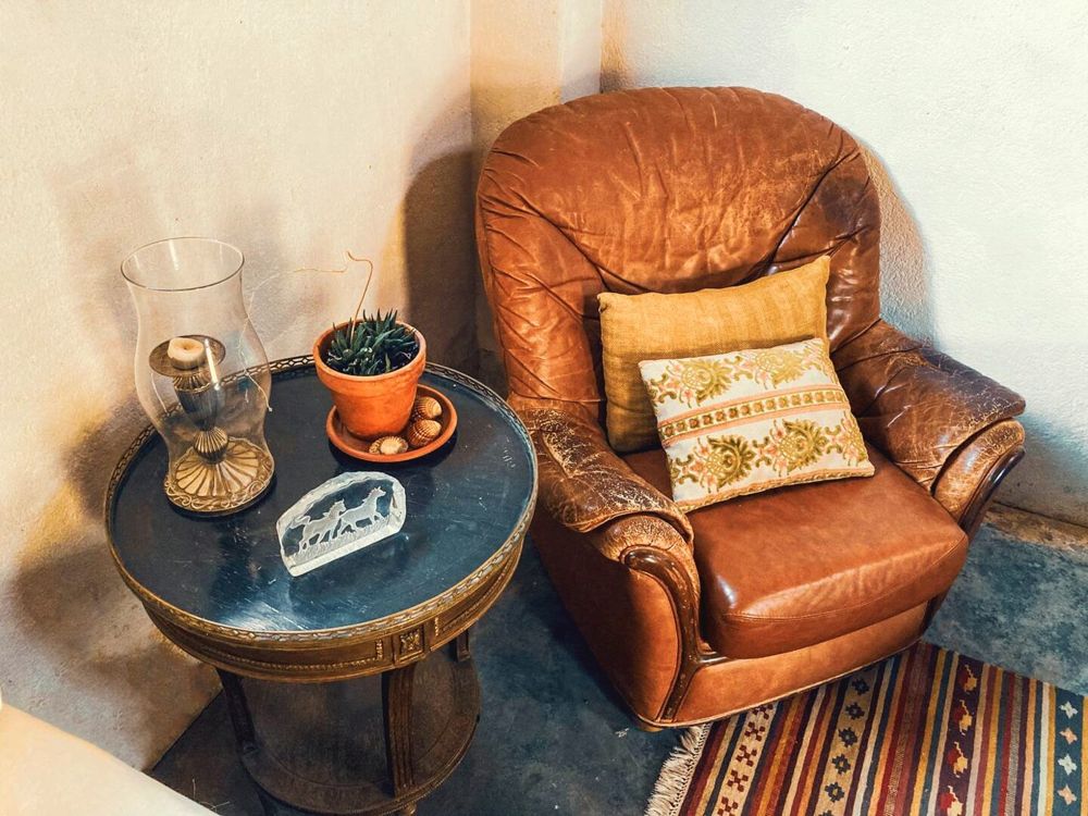 The leather armchair corner