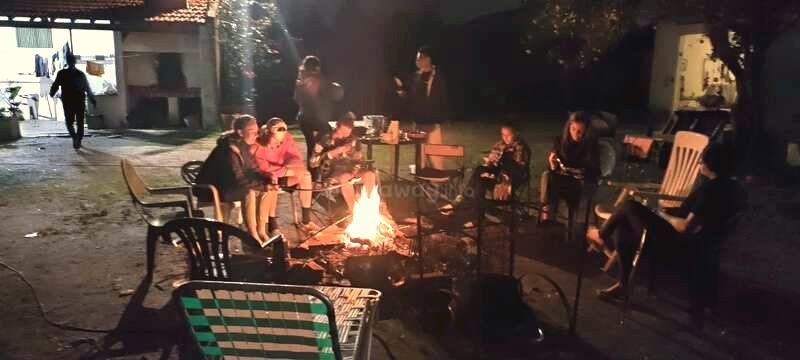 Another fire night with guests and volunteers