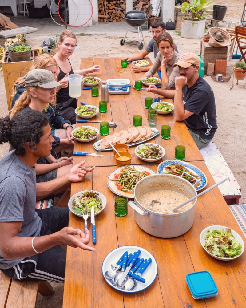 Long lunches around the courtyard table