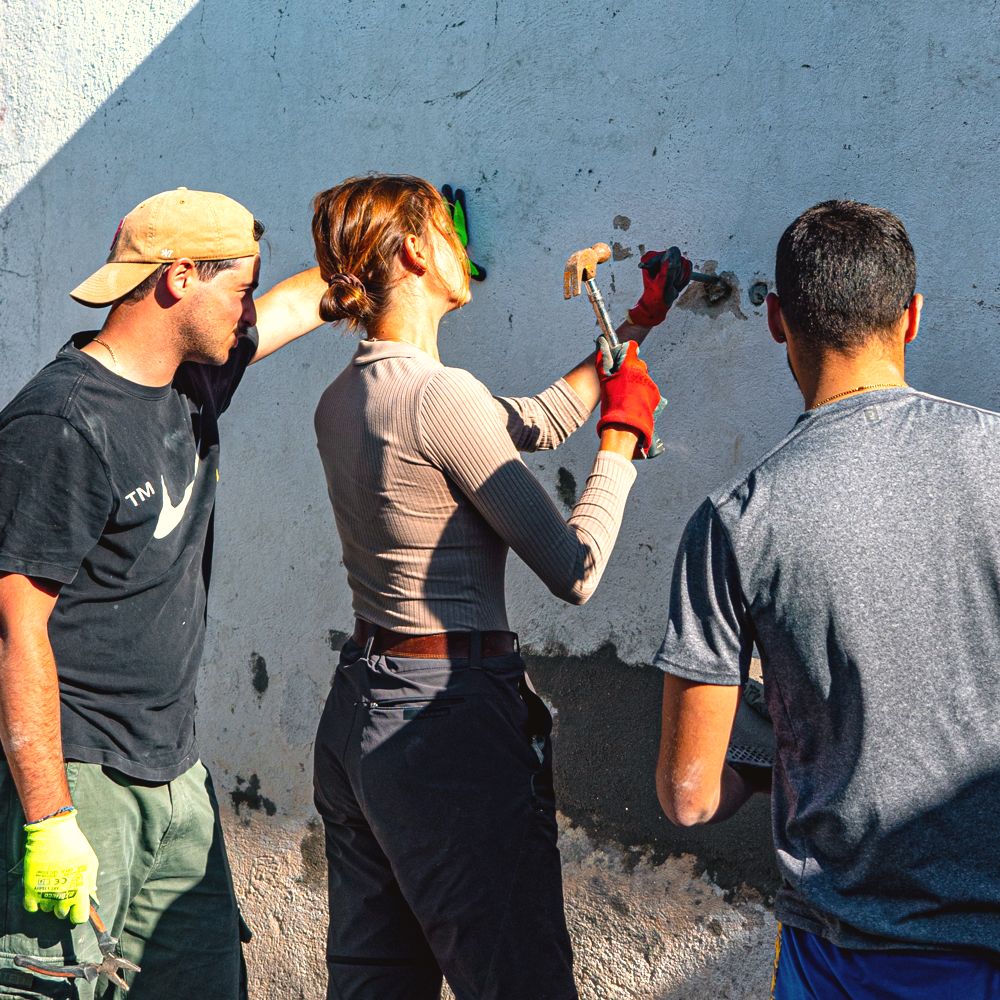Volunteers adding a fresh splash of colour